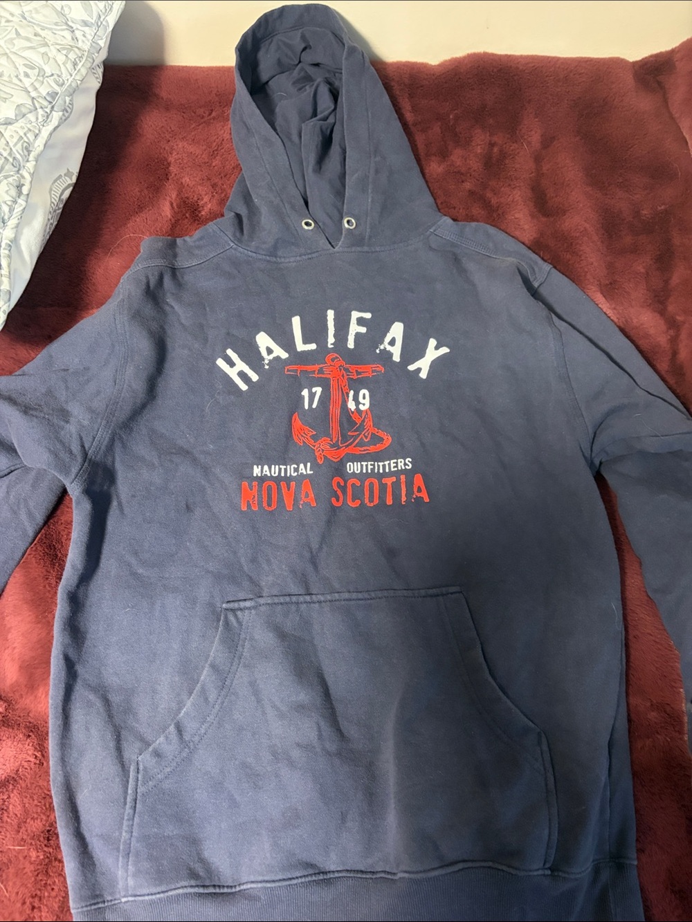Halifax Nova Scotia Nautical Hoodie - Navy Blue